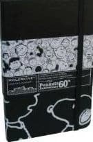 Peanuts 60e anniv. carnet blanc poche rigide noir