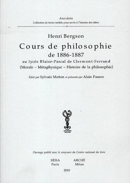 Cours de philosophie de 1886-1887 au lycée Blaise Pascal de Clermont-Ferrand : morale, métaphysique, histoire de la philosophie