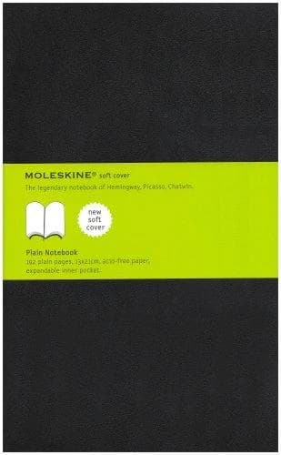 Carnet classic blanc couv. Noire souple