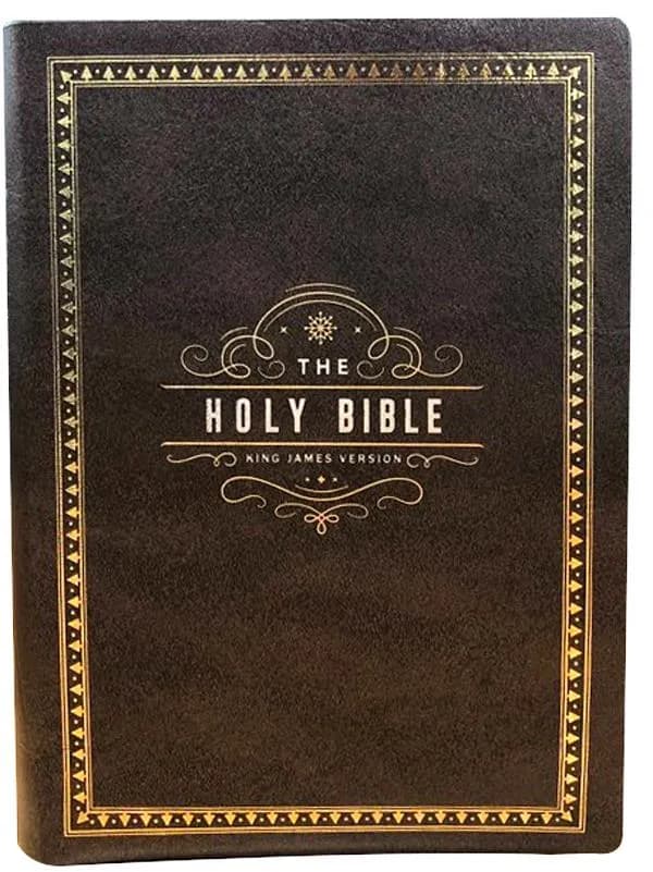 Holy Bible King James Version : Brun foncé
