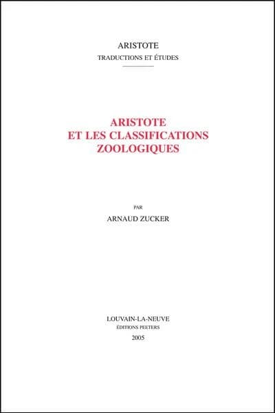 Aristote et les classifications zoologiques