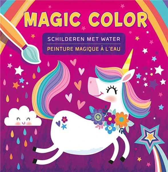 Magic color : Peinture magique à l'eau : [Album à colorier] : Magic color : schilderen met water