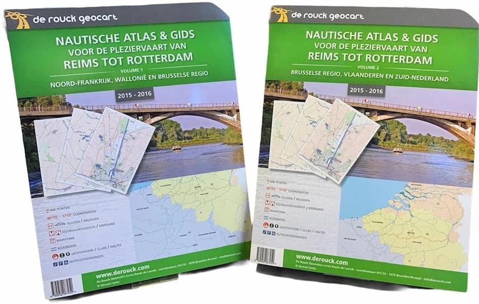 Reims tot rotterdam : nautische atlas & gids voor de pleziervaart (2 volumes) (dr 725)
