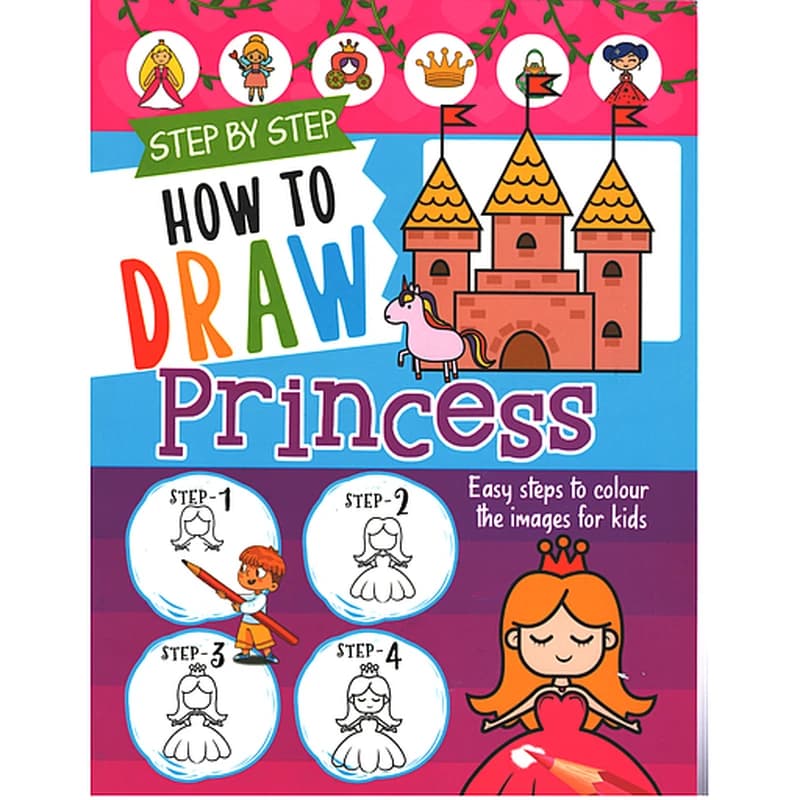 STEP BY STEP HOW TO DRAW PRINCESS