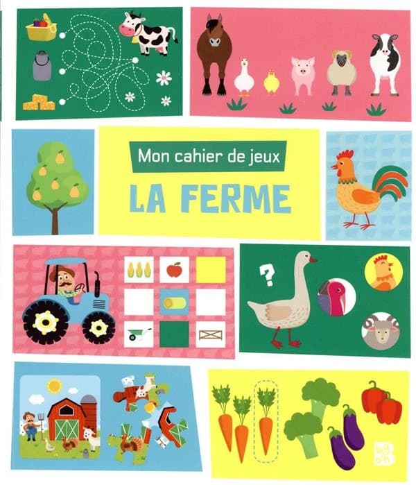 Mon cahier de jeux : la ferme