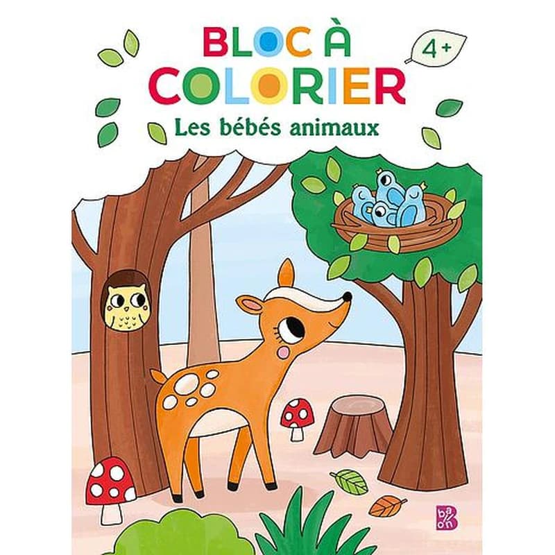 bloc à colorier les bébés animaux