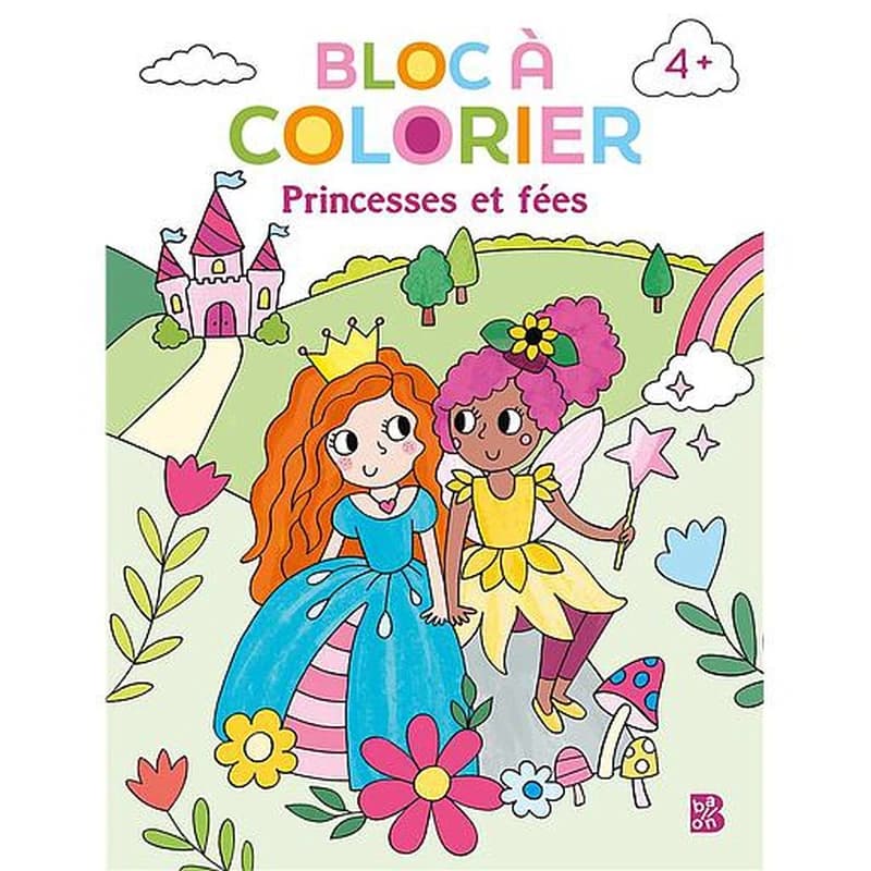 bloc à colorier princesses et fées