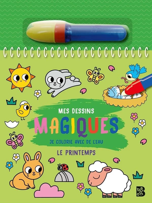 Mes dessins magiques : le printemps : [Album à colorier]