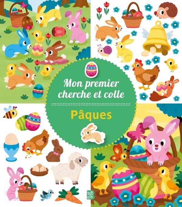 Mon premier cherche et colle : Pâques : [Autocollant]