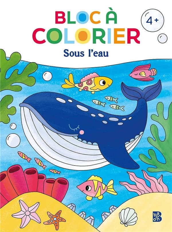 Bloc à colorier : Sous l'eau