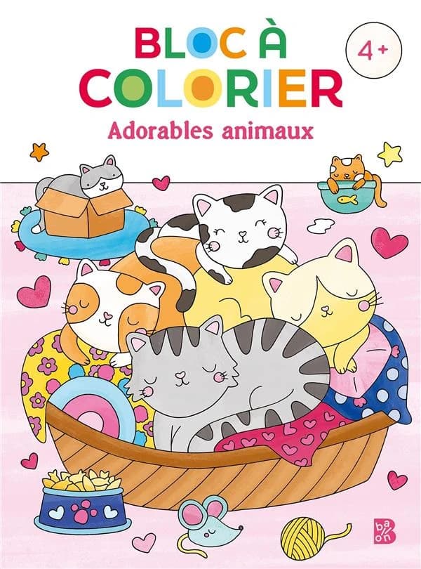 Bloc à colorier : Adorables animaux