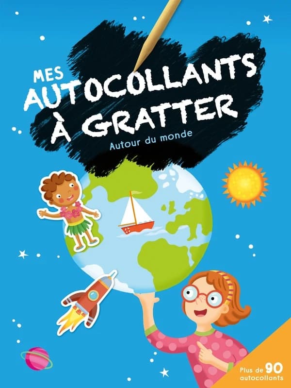 Mes autocollants à grater : autour du monde