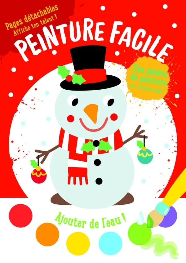 Peinture facile : bonhomme de neige