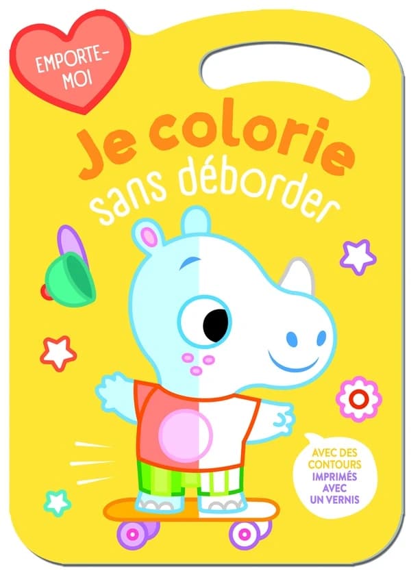 Emporte moi : je colorie sans déborder : le rhinocéros