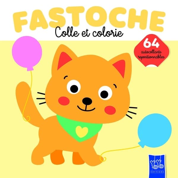 Le chat : 64 autocollants repositionnables