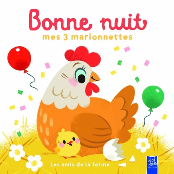 Les amis de la ferme : Avec 3 marionnettes à doigts