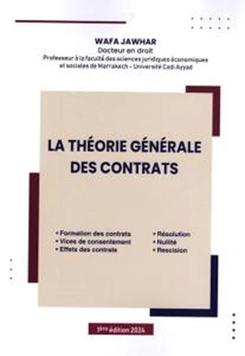 La théorie générale des contrats
