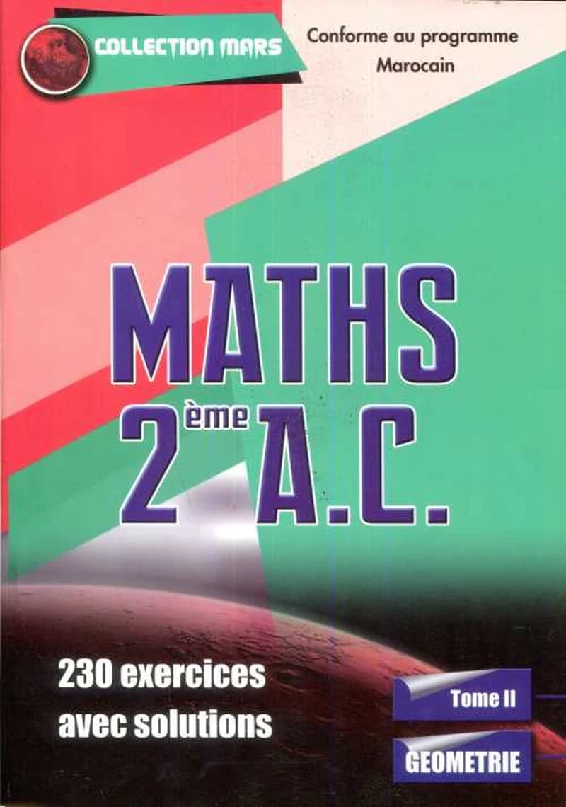 Collection Mars Maths 2 AC Tome 1 Algebre