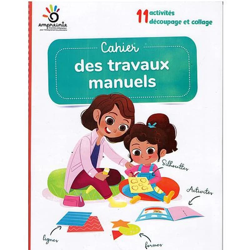 Empreinte cahier des travaux manuels maternelle 4