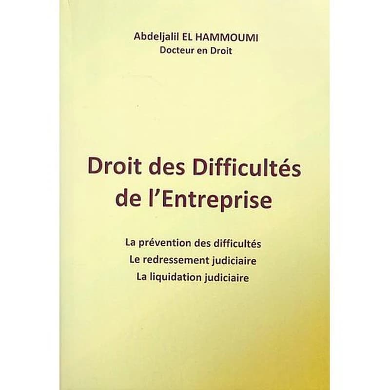 Droit des difficultés de l'entreprise