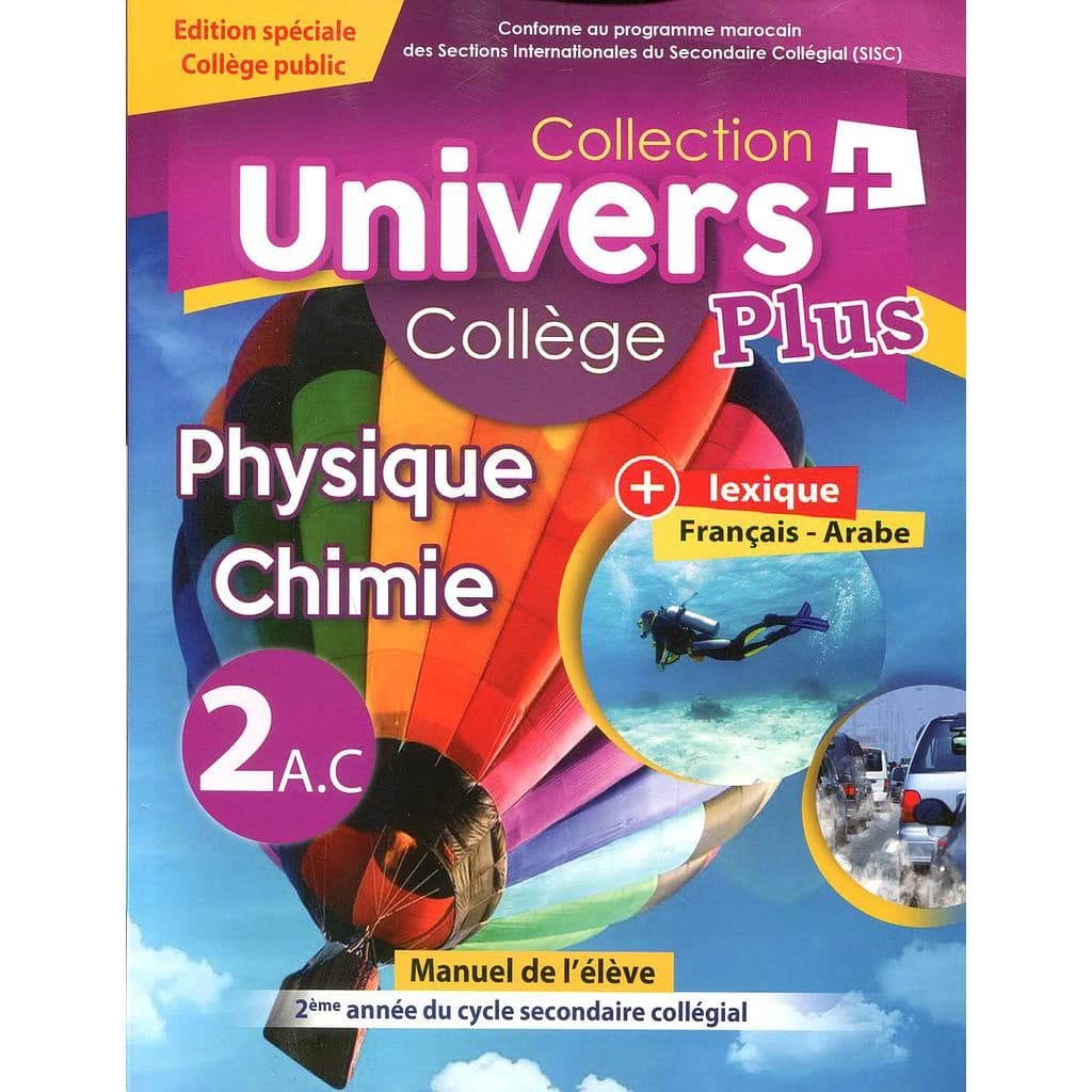 UNIVERS PLUS PHYSIQUE CHIMIE 2AC MANUEL