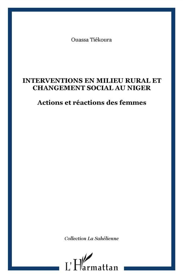 Interventions en milieu rural et changement social au Niger : actions et réactions des femmes