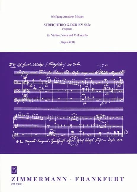 Trio pour cordes en sol majeur (fragment)