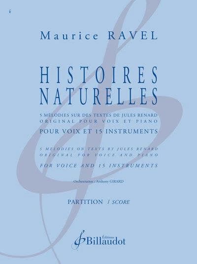 Histoires naturelles : 5 mélodies sur des textes de Jules Renard