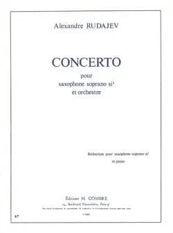 Concerto pour saxophone soprano op.125 --- saxophone et piano (reduction)