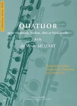 Quatuor pour hautbois, violon, alto et cello kv370 --- 4 clarinettes (3 clarinettes sib et 1 basse)