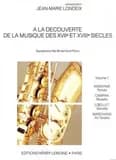 A la decouverte de la musique des 17 et 18 siecles vol.1 --- saxophone alto et piano
