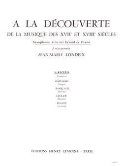 A la decouverte de la musique des 17 et 18 siecles vol.3 --- saxophone alto et piano