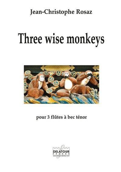 Three wise monkeys pour 3 flûtes à  bec ténor