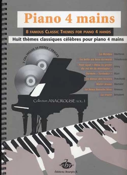 Piano 4 mains 8 thèmes classiques célèbres 2 cd