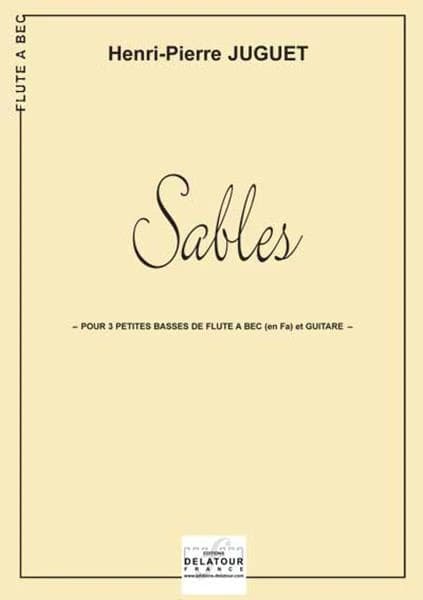 Sables pour 3 flûtes à  bec basses en Fa et guitare