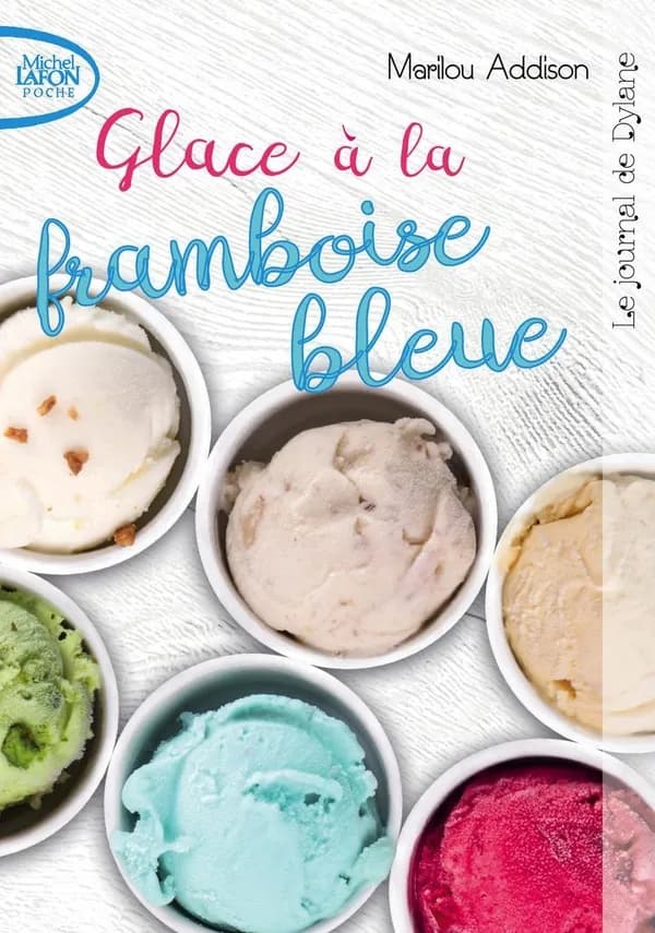 Glace à la framboise bleue