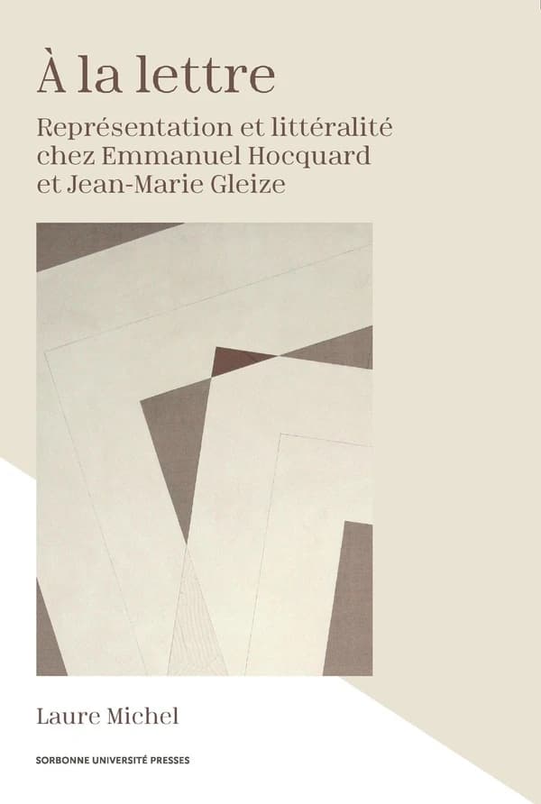 À la lettre : représentation et littéralité chez Emmanuel Hocquard et Jean-Marie Gleize