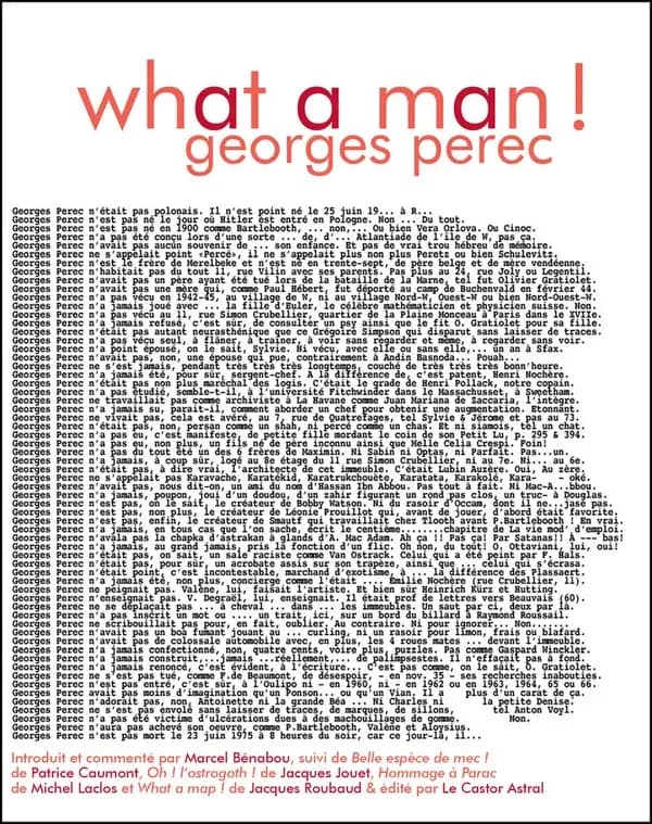 What a man ! (Éd. revue et augmentée) Georges Perec ; [introduit et commenté par Marcel Bénabou]