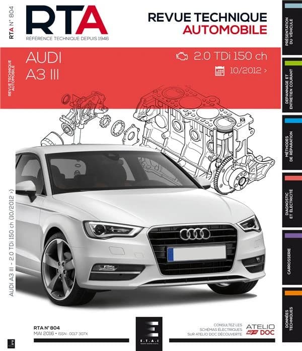 Revue technique automobile n.804 : A3 III : 2.0 tdi (150 ch) (depuis 06