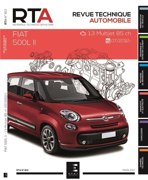 Fiat 500L II : 1.3 Multijet 85 ch : 07-2012> : présentation du véhicule, dépannage et entretien courant...