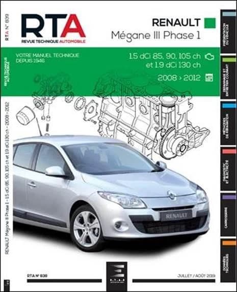 Revue technique automobile n.839 : Mégane III break phase 1 5p 2009-06->2012-01