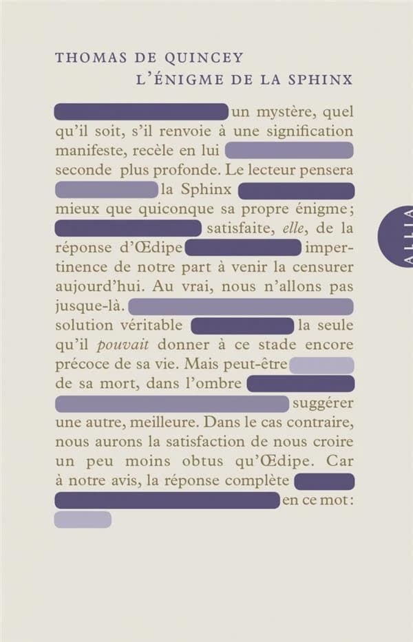 L'énigme de la Sphinx