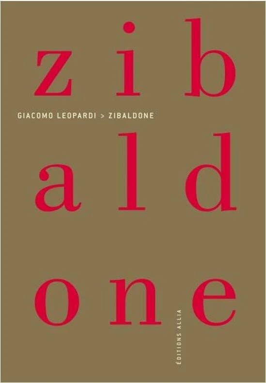 Zibaldone (3e éd.) Giacomo Leopardi ; traduit de l'italien, présenté et annoté par Bertrand Schefer