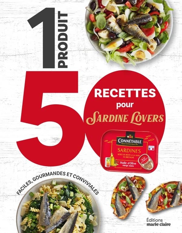 1 produit, 50 recettes pour sardines lovers, Connétable : faciles, gourmandes et conviviales