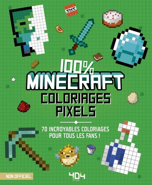 100% Minecraft : coloriages pixel : [Album à colorier]