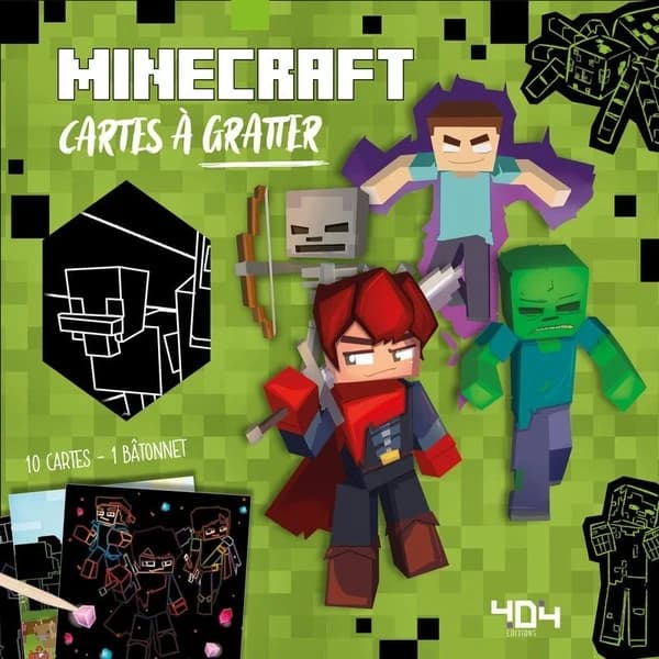 Cartes à gratter : Minecraft : [Album à colorier]