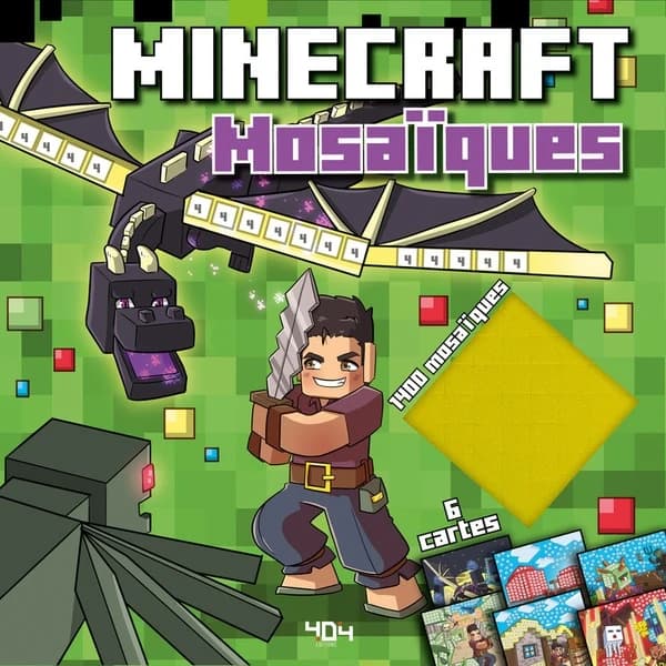 Minecraft : ma pochette mosaïques : loisirs créatifs : dès 7 ans : [Autocollant]