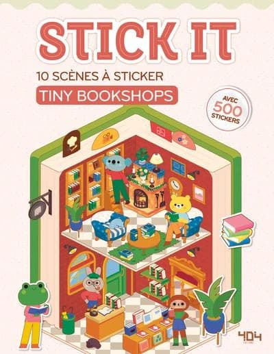 Stick it : Tiny Bookshops : 10 scènes à sticker