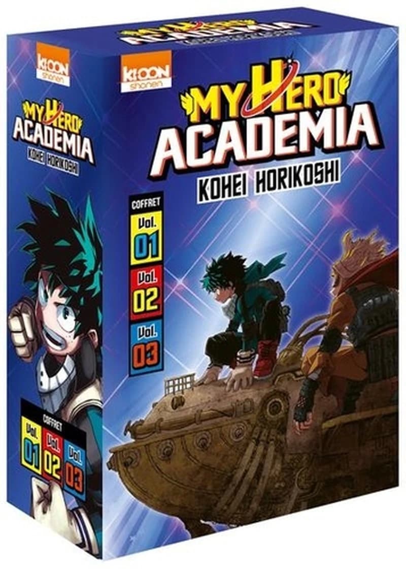 Coffret en 3 volumes : Tome 1, Izuku Midoriya : les origines ; Tome 2, : Déchaîne-toi, maudit nerd ! ;