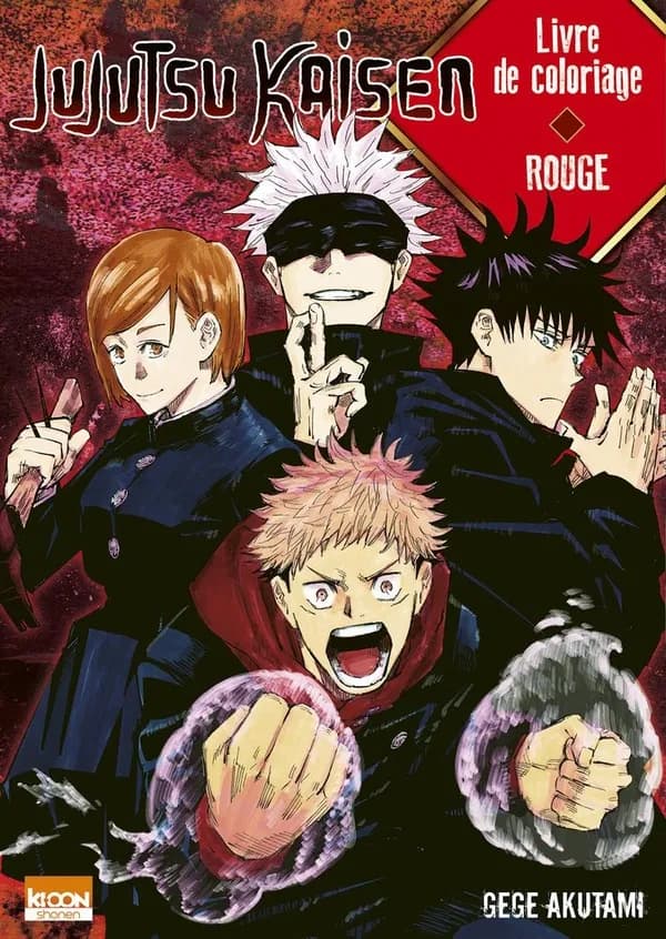 Jujutsu Kaisen : livre de coloriage rouge : [Album à colorier]